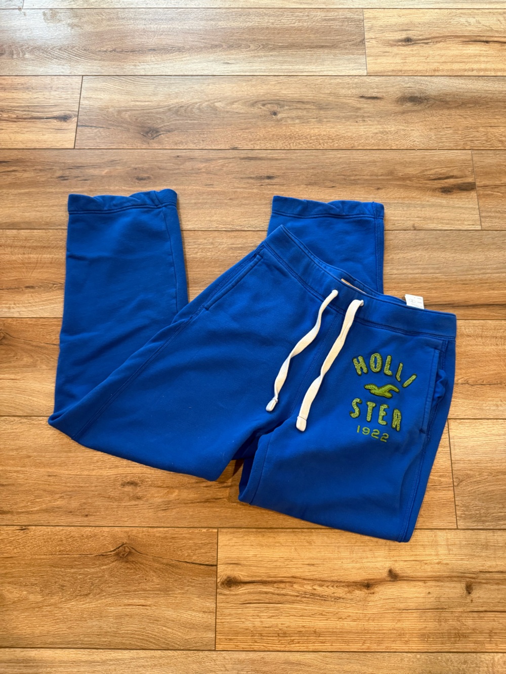 Hollister Y2K Women’s Blue And Green Logo Flare Sweatpants Size Medium